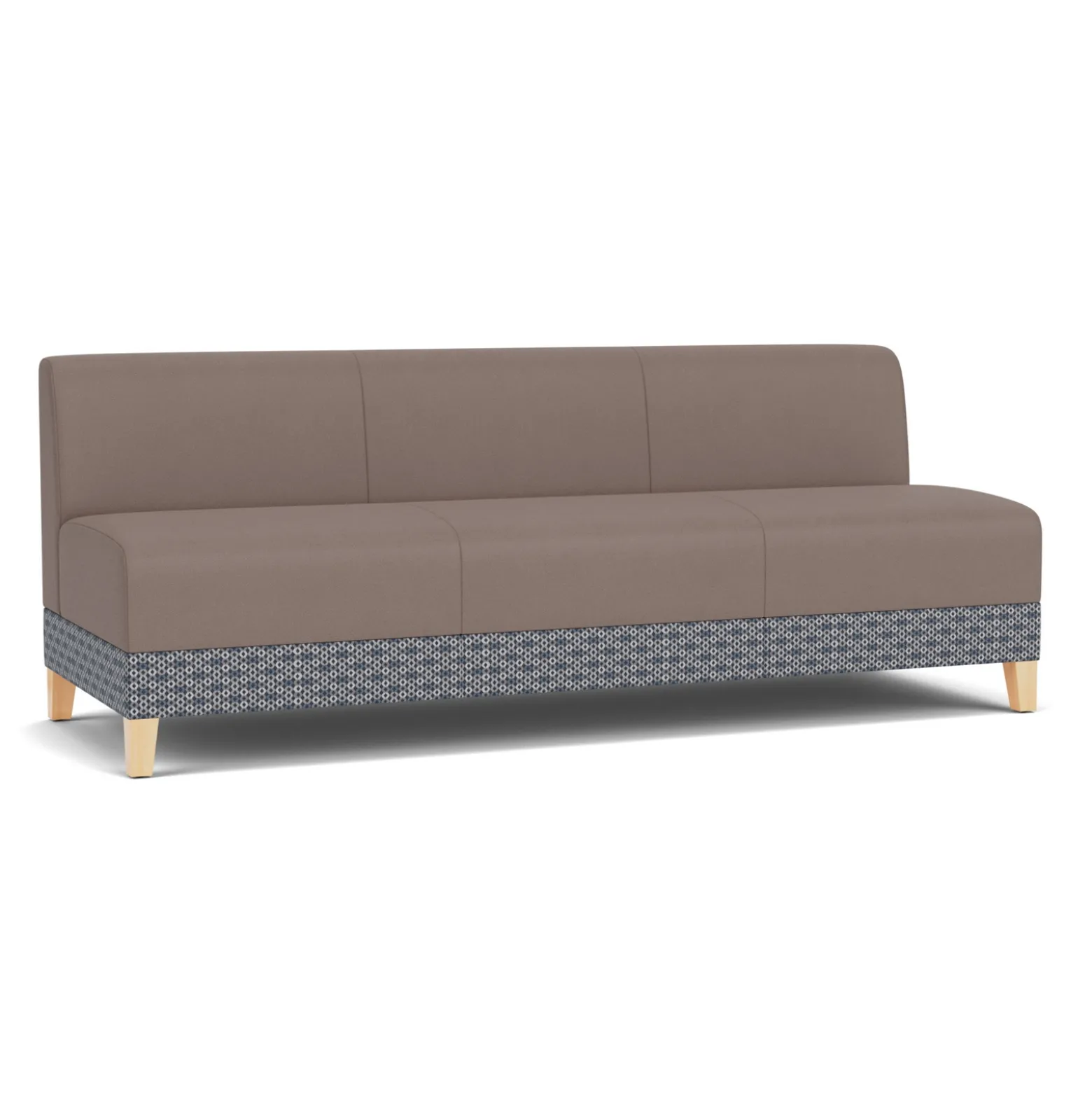 Social Armless Sofa in Premium Upholstery