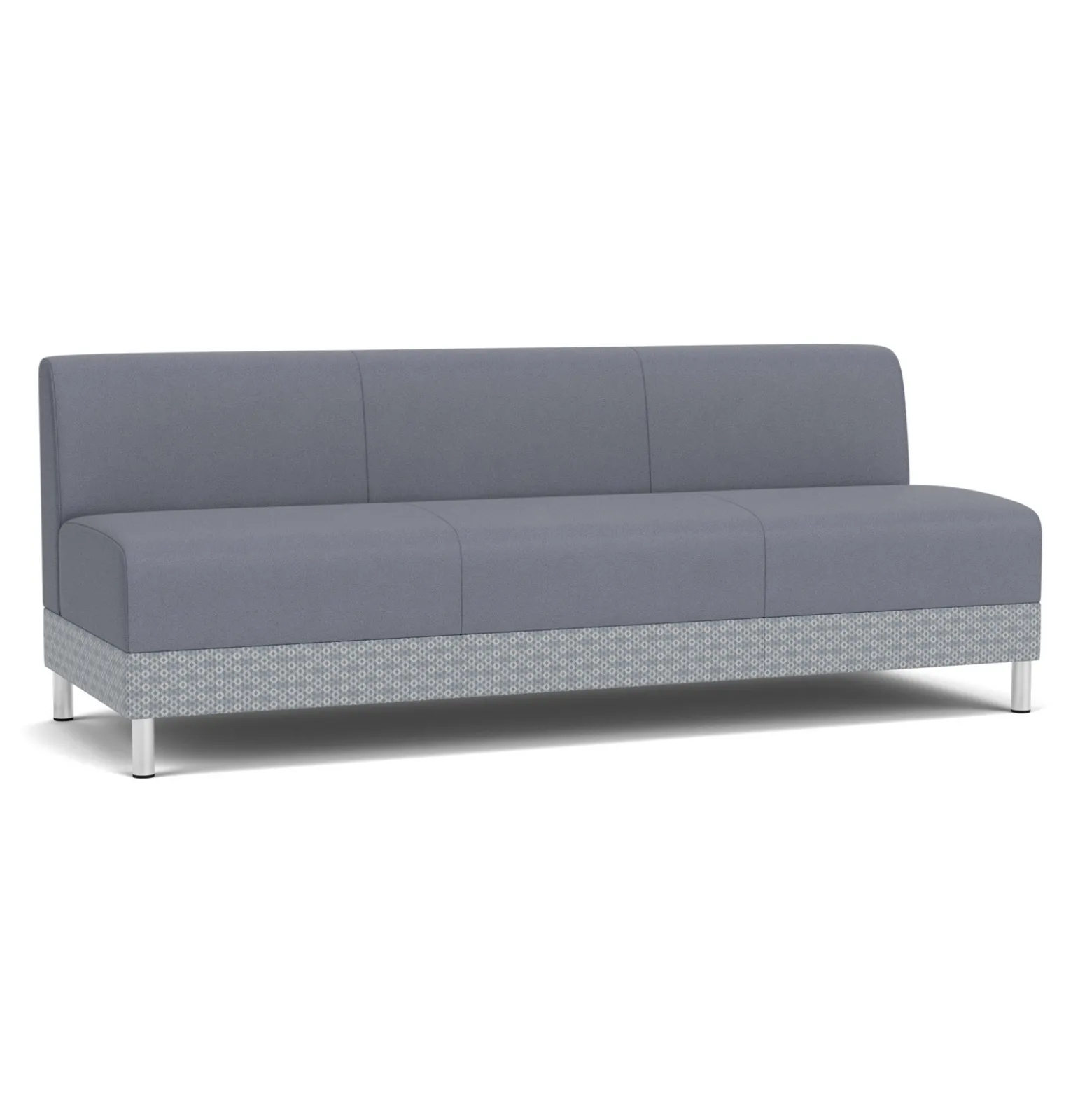 Social Armless Sofa in Premium Upholstery