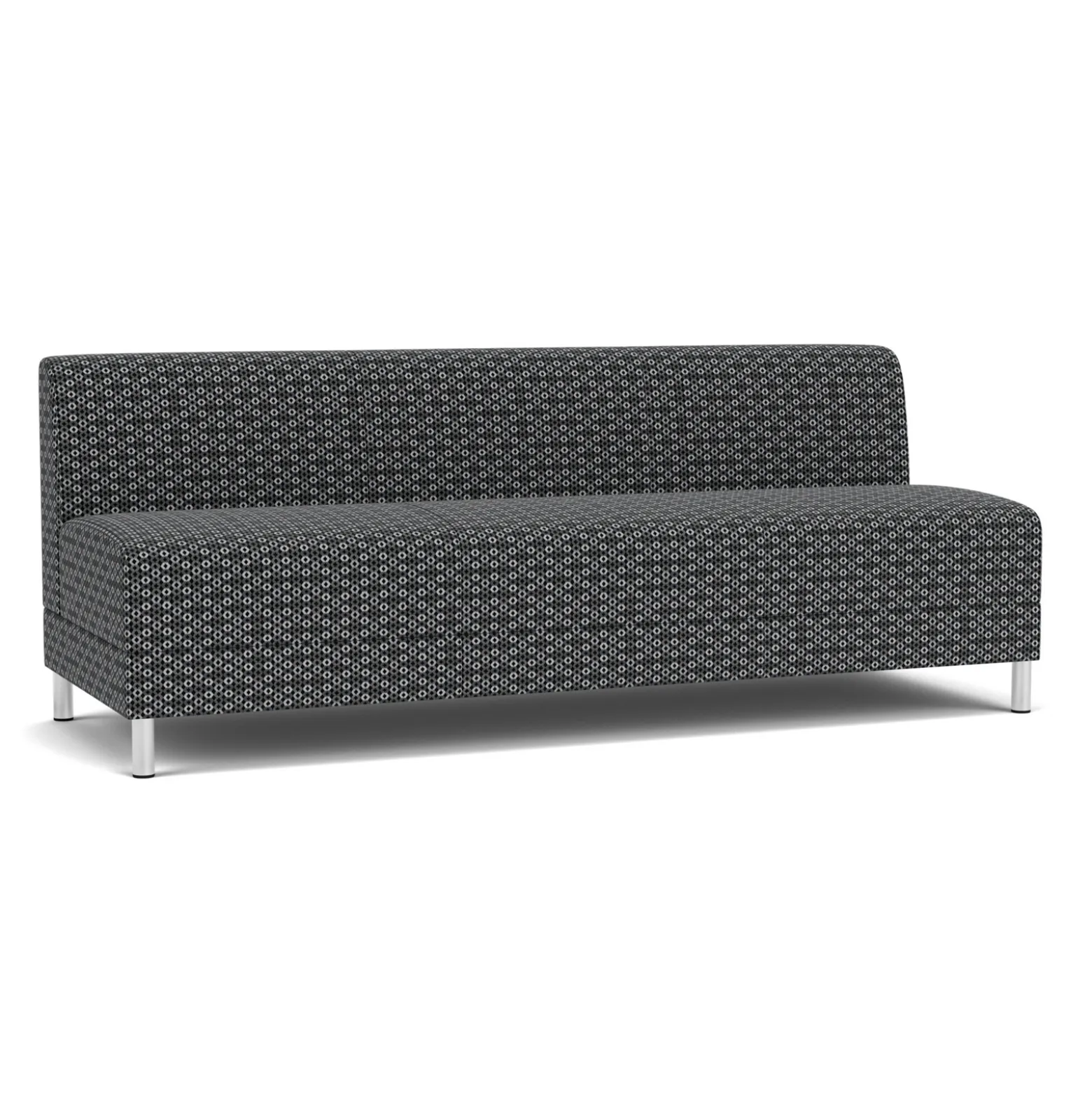 Social Armless Sofa in Premium Upholstery