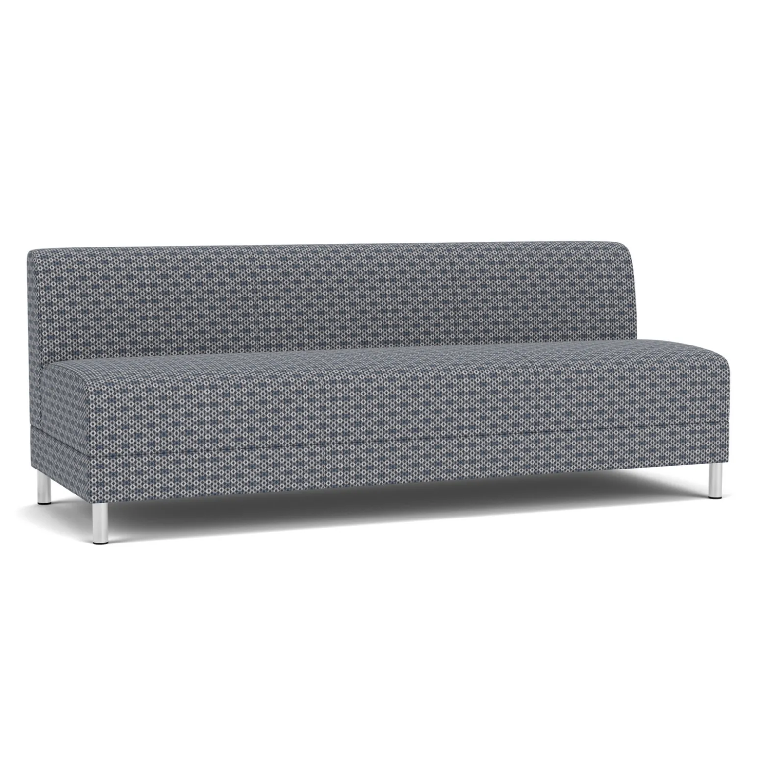 Social Armless Sofa in Premium Upholstery
