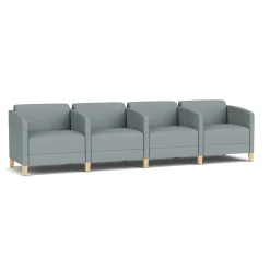 Social Four Seater with Center Arms in Standard Upholstery