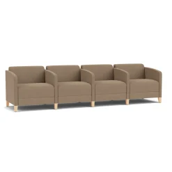 Social Four Seater with Center Arms in Standard Upholstery