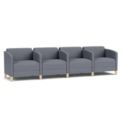 Social Four Seater with Center Arms in Standard Upholstery