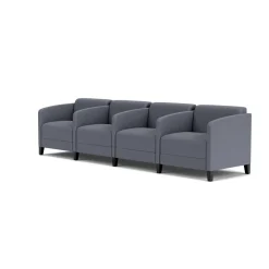 Social Four Seater with Center Arms in Standard Upholstery