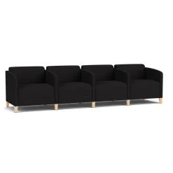 Social Four Seater with Center Arms in Standard Upholstery