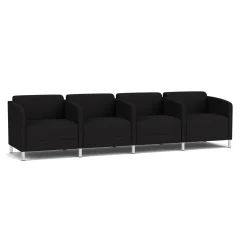 Social Four Seater with Center Arms in Standard Upholstery