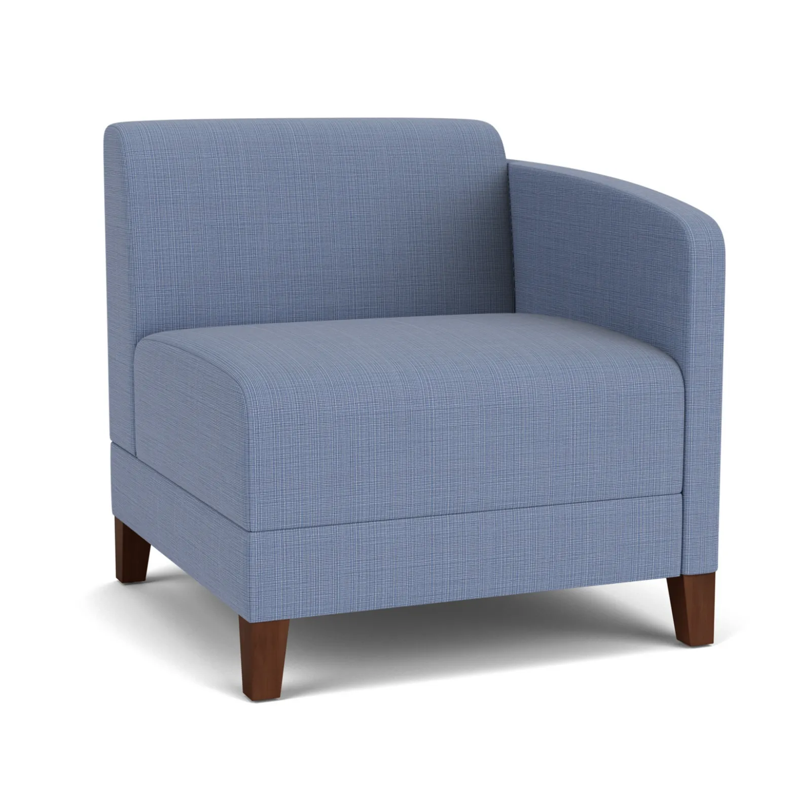 Social Left Arm Guest Chair in Premium Upholstery