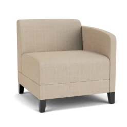 Social Left Arm Guest Chair in Premium Upholstery