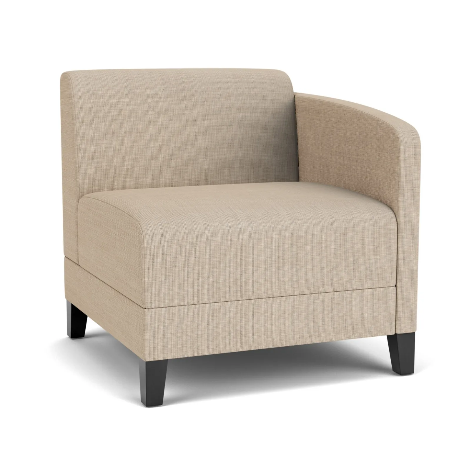 Social Left Arm Guest Chair in Premium Upholstery