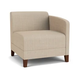 Social Left Arm Guest Chair in Premium Upholstery