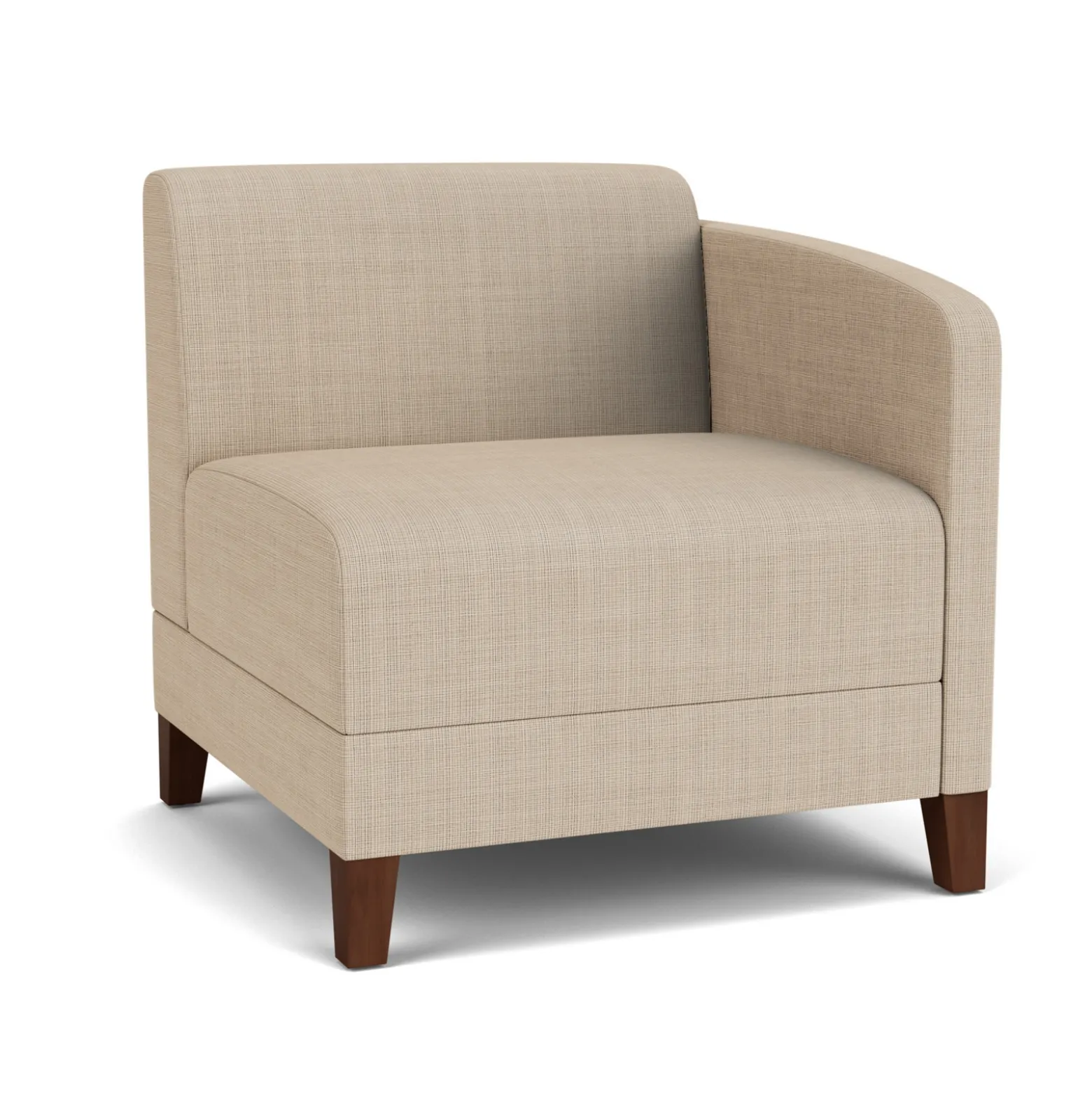 Social Left Arm Guest Chair in Premium Upholstery