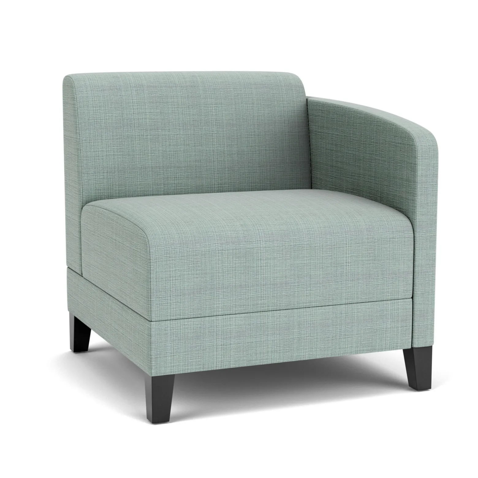 Social Left Arm Guest Chair in Premium Upholstery