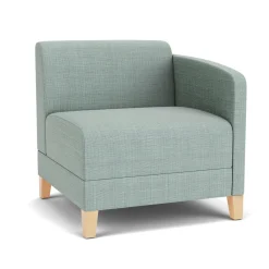 Social Left Arm Guest Chair in Premium Upholstery