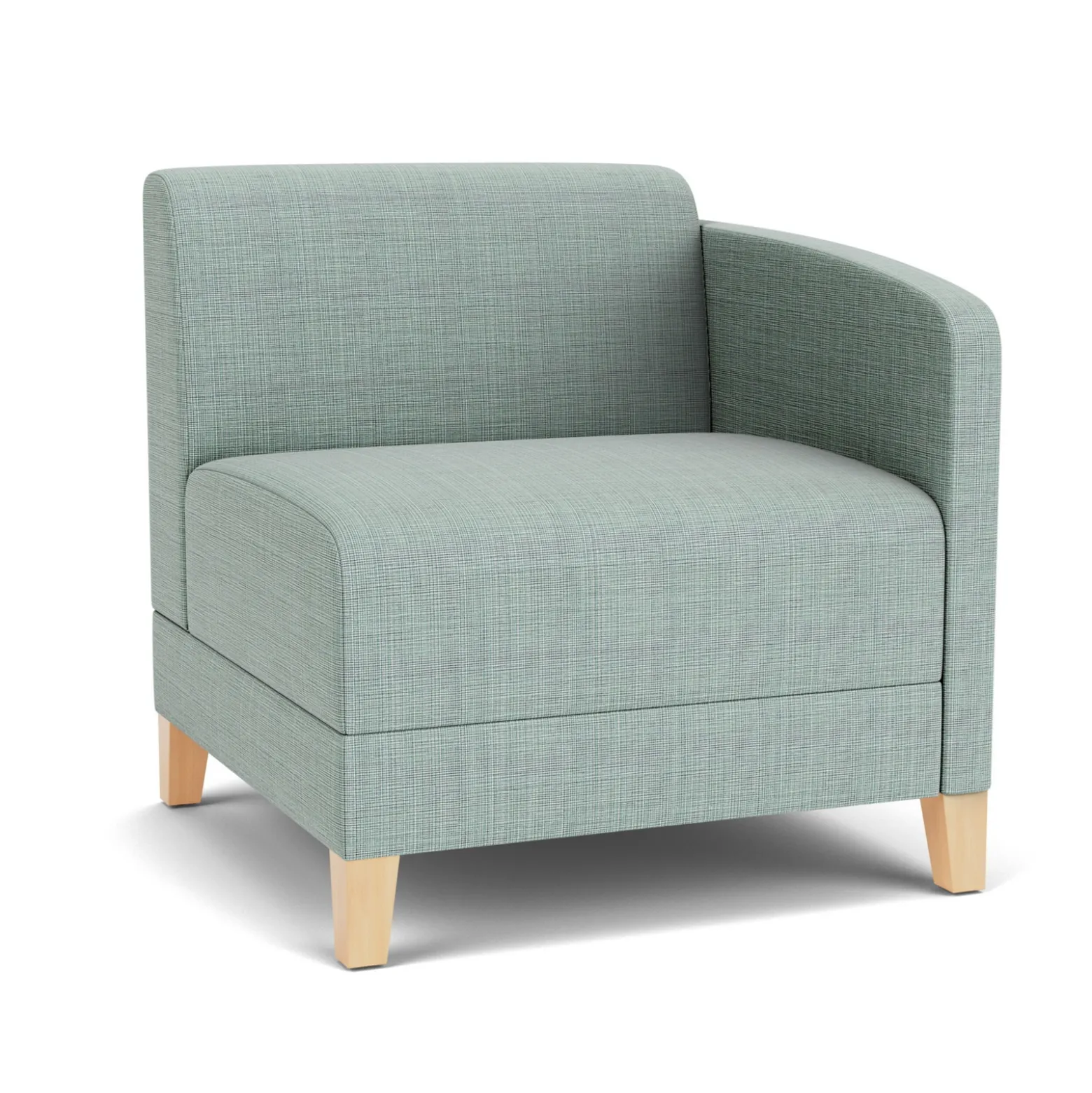 Social Left Arm Guest Chair in Premium Upholstery