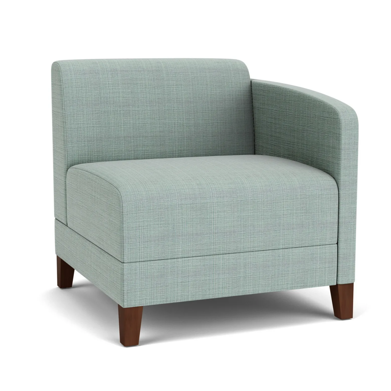 Social Left Arm Guest Chair in Premium Upholstery