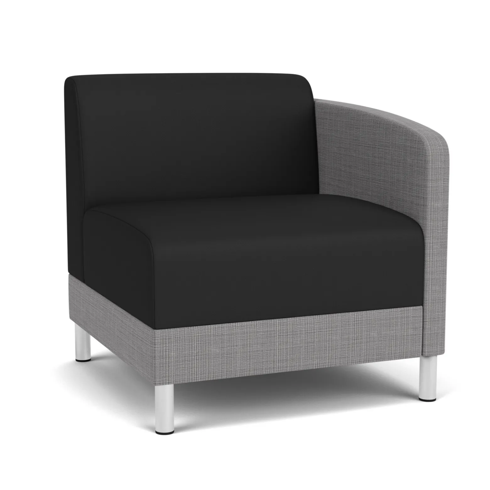 Social Left Arm Guest Chair in Premium Upholstery