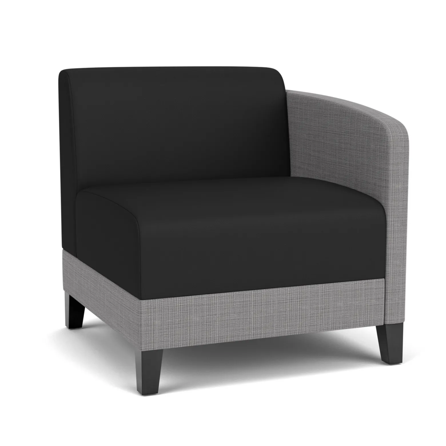 Social Left Arm Guest Chair in Premium Upholstery