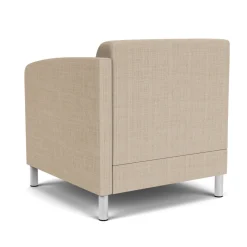 Social Left Arm Guest Chair in Premium Upholstery