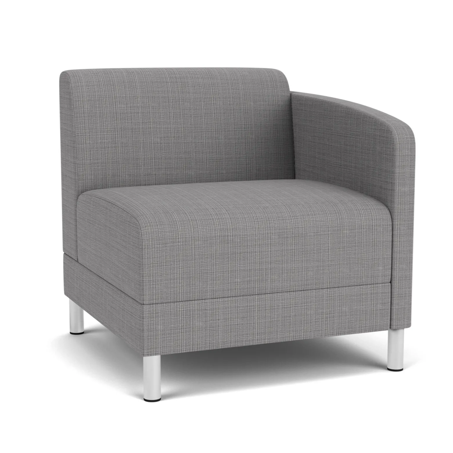 Social Left Arm Guest Chair in Premium Upholstery