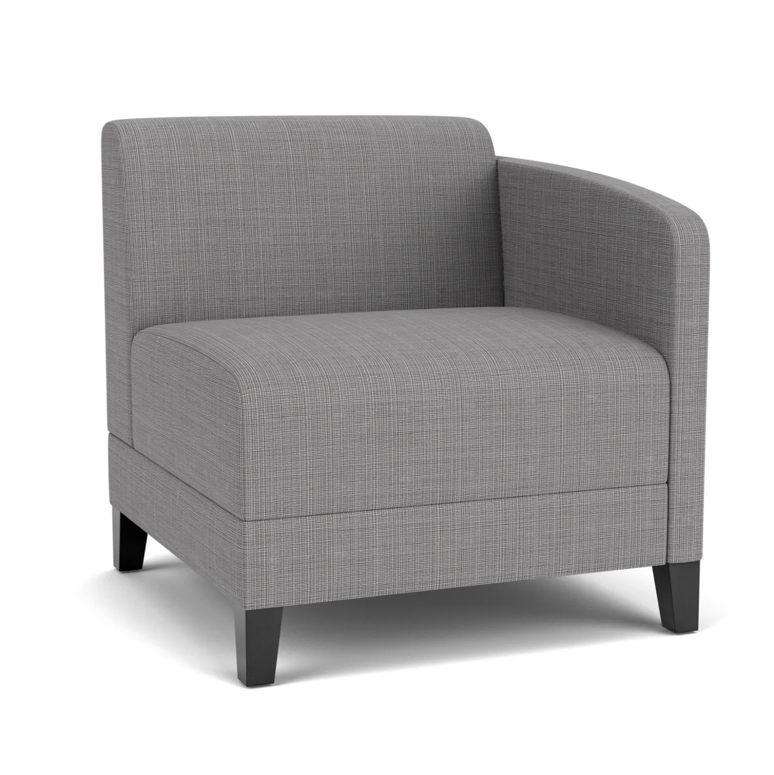 Social Left Arm Guest Chair in Premium Upholstery
