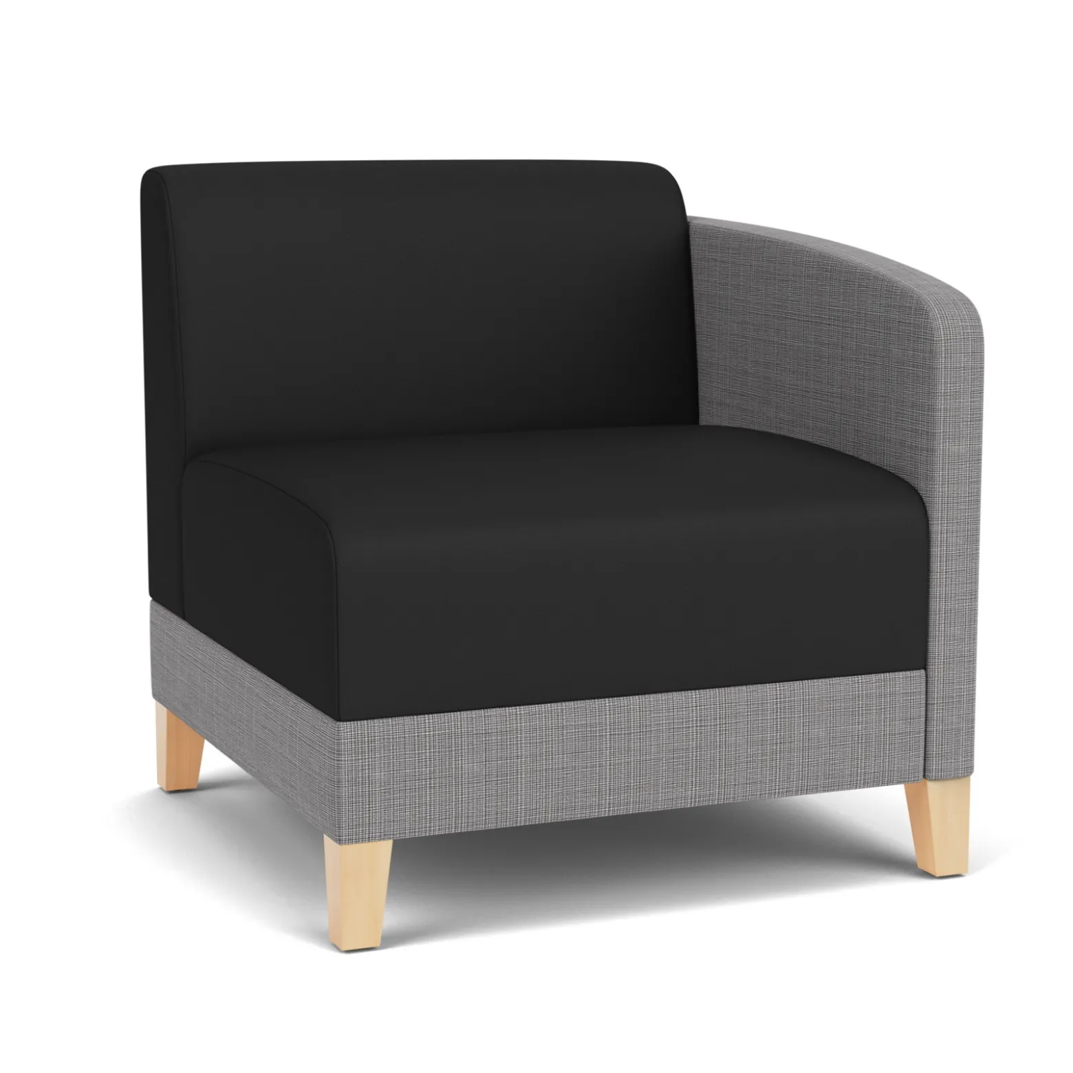 Social Left Arm Guest Chair in Premium Upholstery