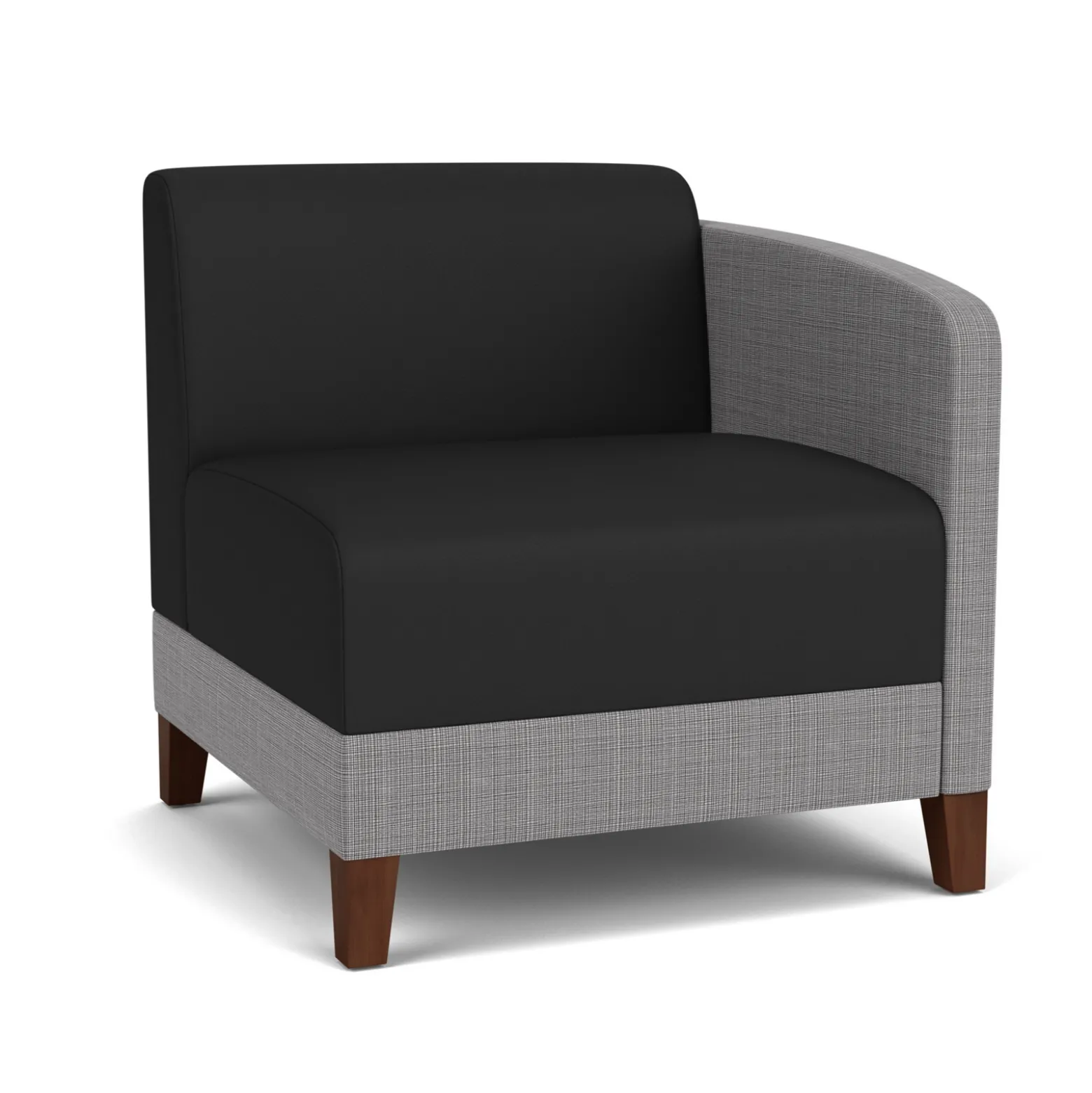 Social Left Arm Guest Chair in Premium Upholstery