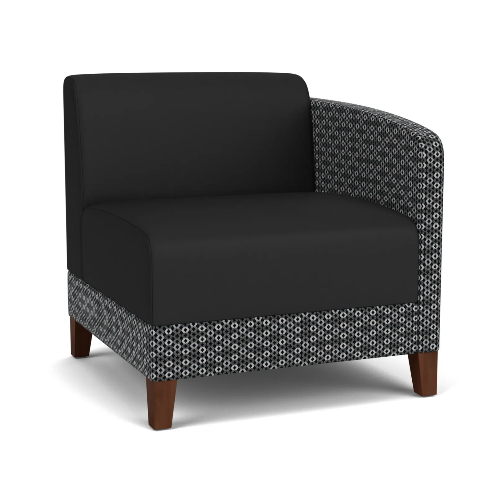 Social Left Arm Guest Chair in Premium Upholstery