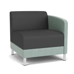 Social Left Arm Guest Chair in Premium Upholstery
