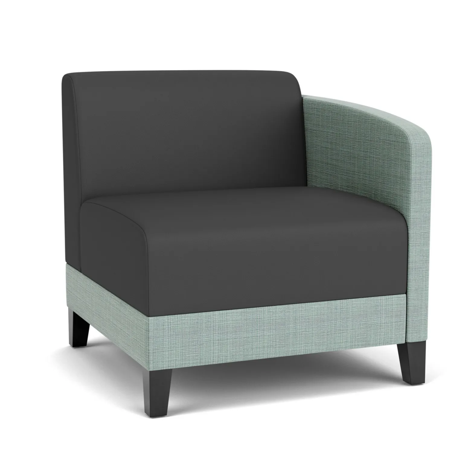 Social Left Arm Guest Chair in Premium Upholstery