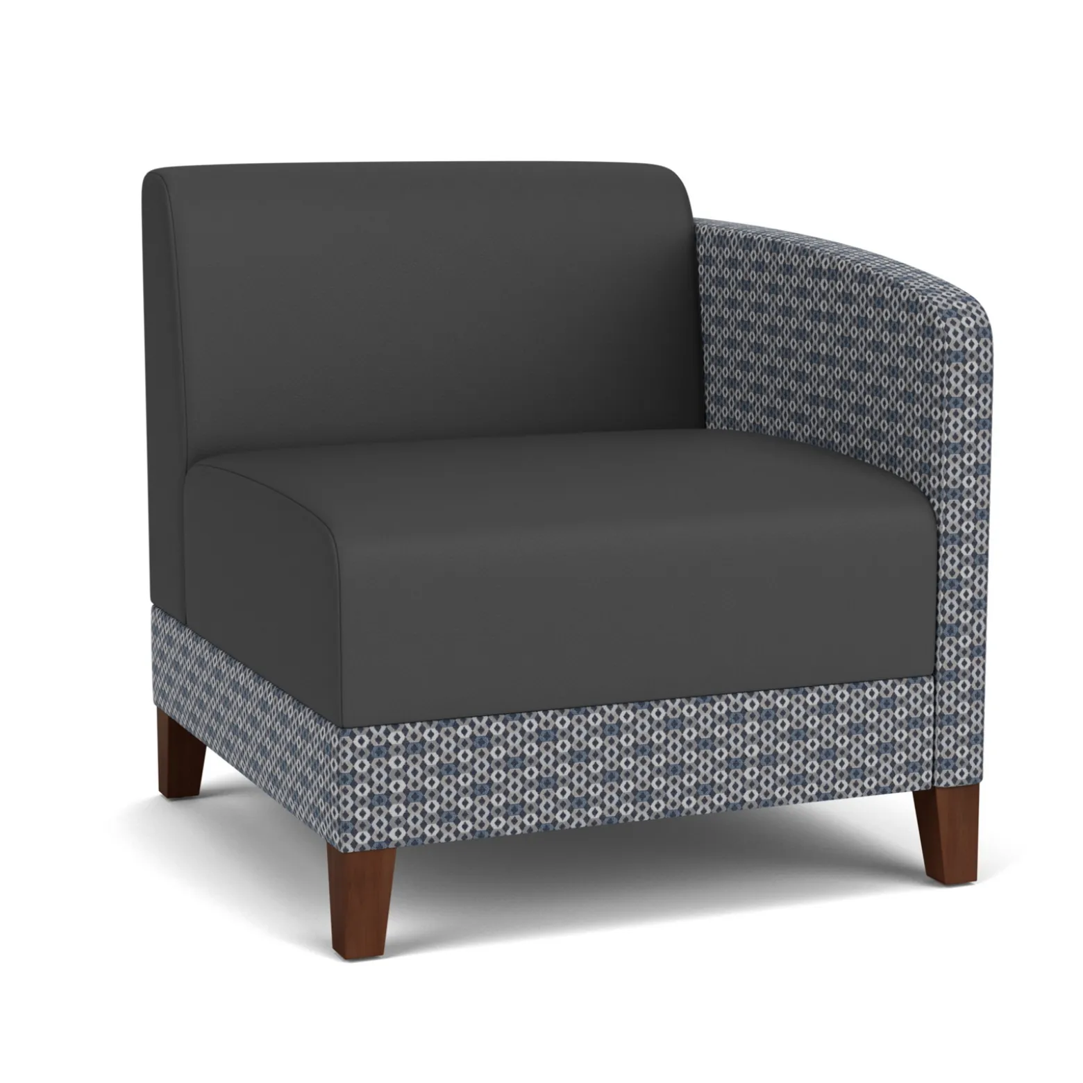 Social Left Arm Guest Chair in Premium Upholstery