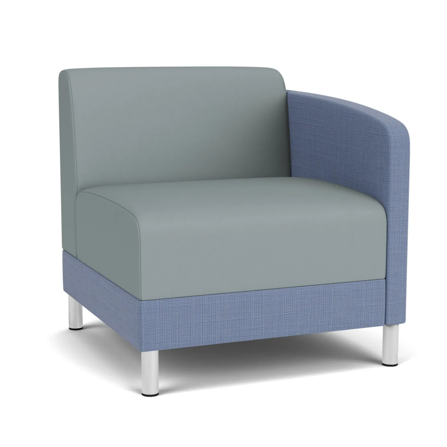Social Left Arm Guest Chair in Premium Upholstery
