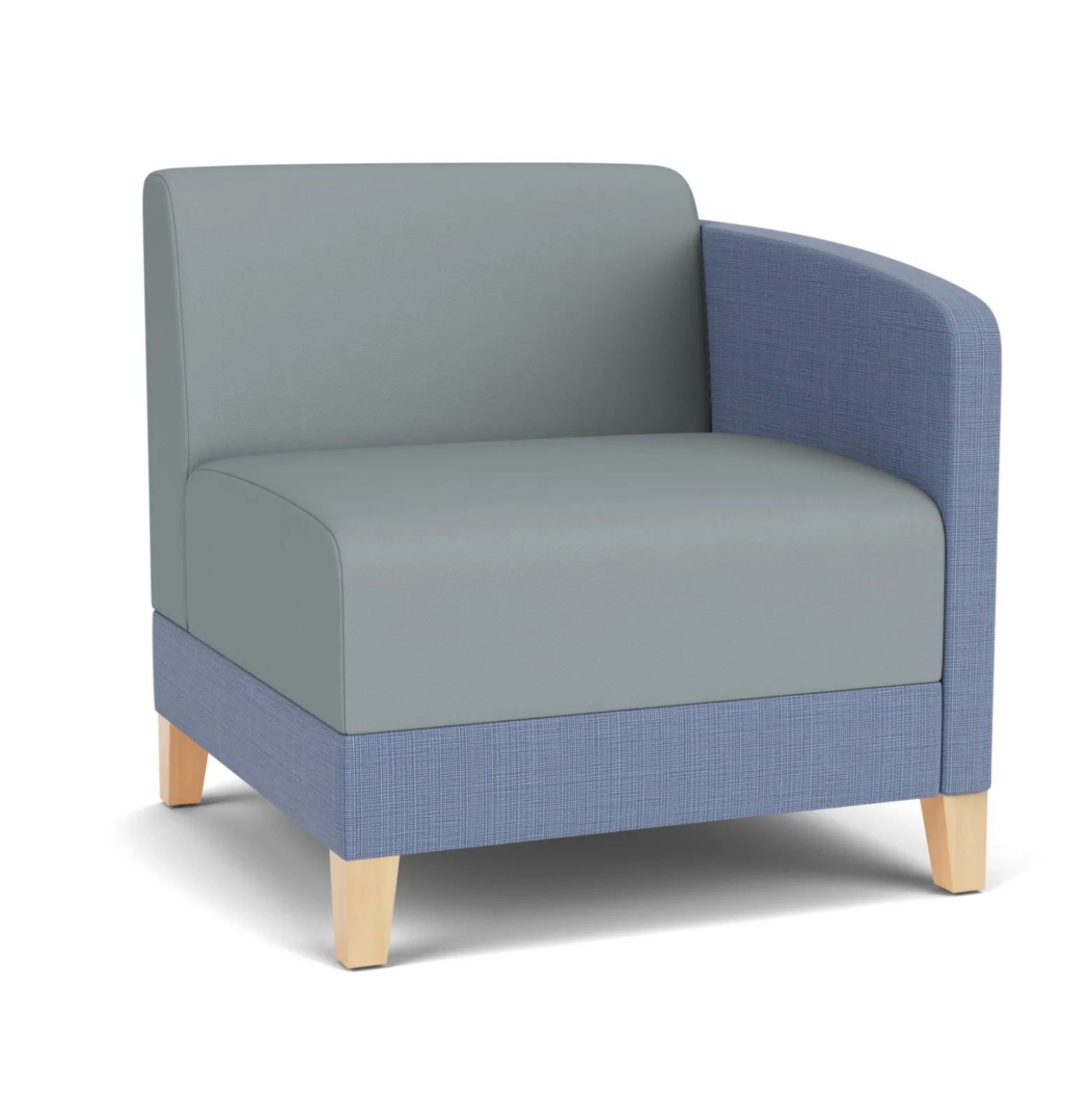 Social Left Arm Guest Chair in Premium Upholstery