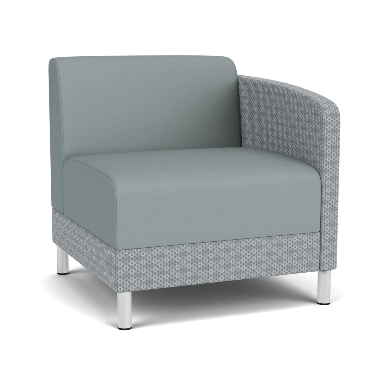 Social Left Arm Guest Chair in Premium Upholstery