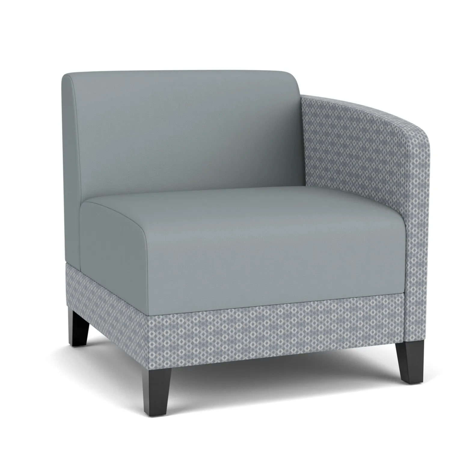 Social Left Arm Guest Chair in Premium Upholstery