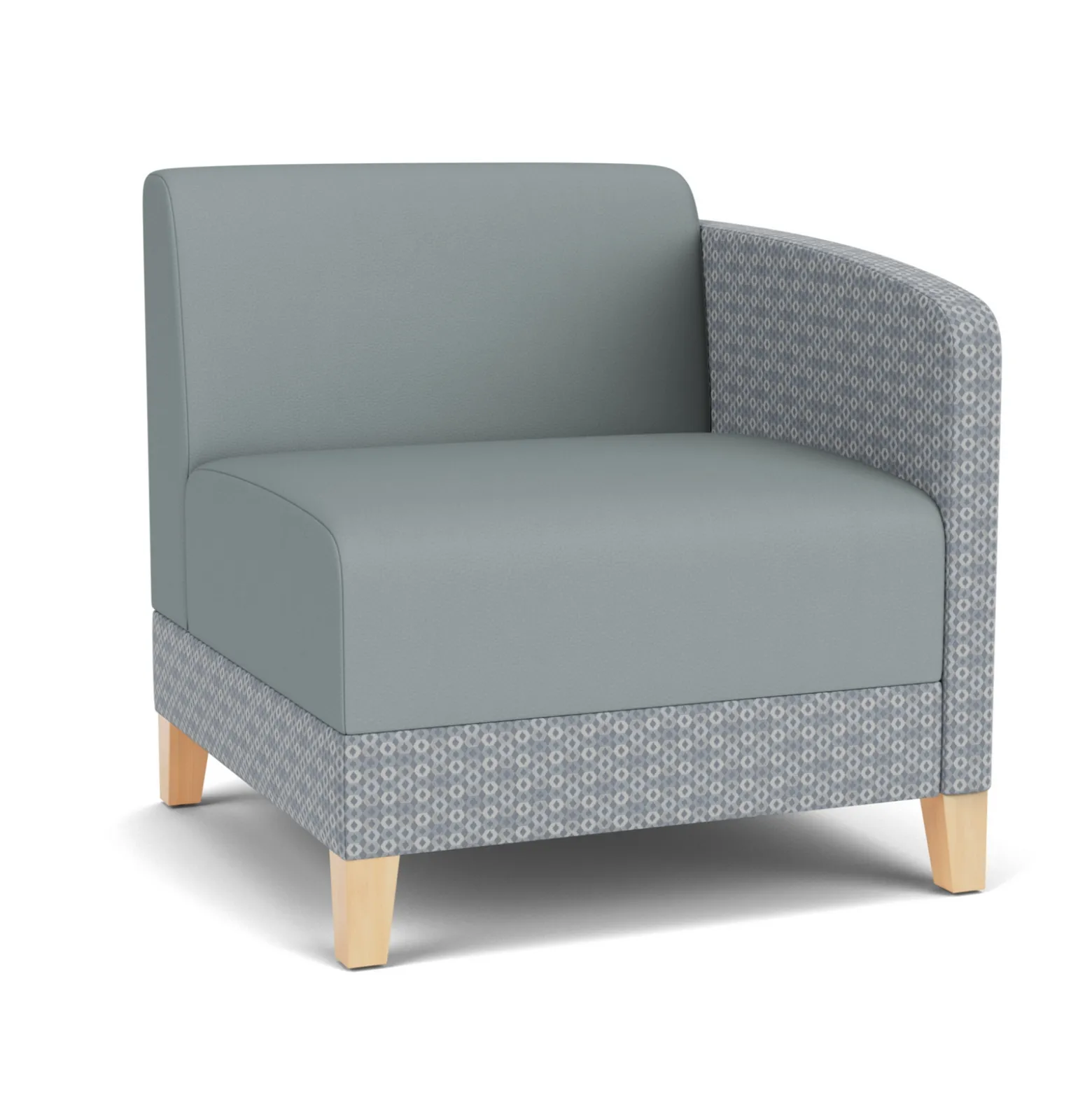 Social Left Arm Guest Chair in Premium Upholstery