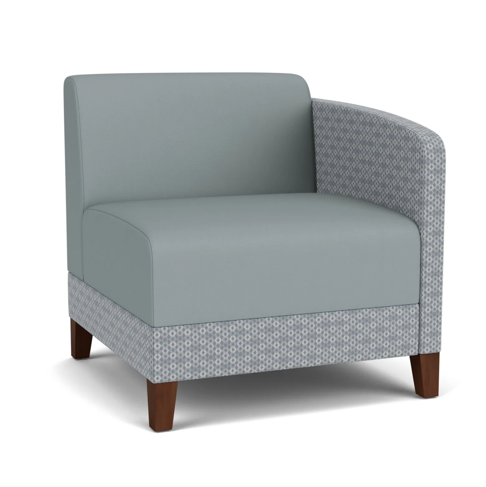 Social Left Arm Guest Chair in Premium Upholstery