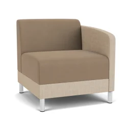 Social Left Arm Guest Chair in Premium Upholstery