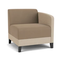 Social Left Arm Guest Chair in Premium Upholstery