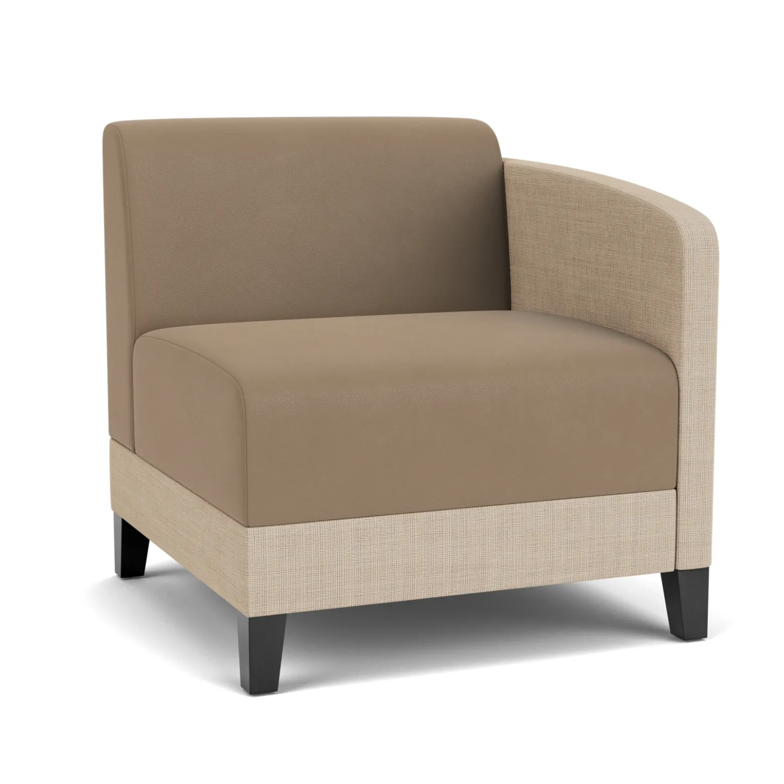 Social Left Arm Guest Chair in Premium Upholstery