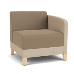 Social Left Arm Guest Chair in Premium Upholstery