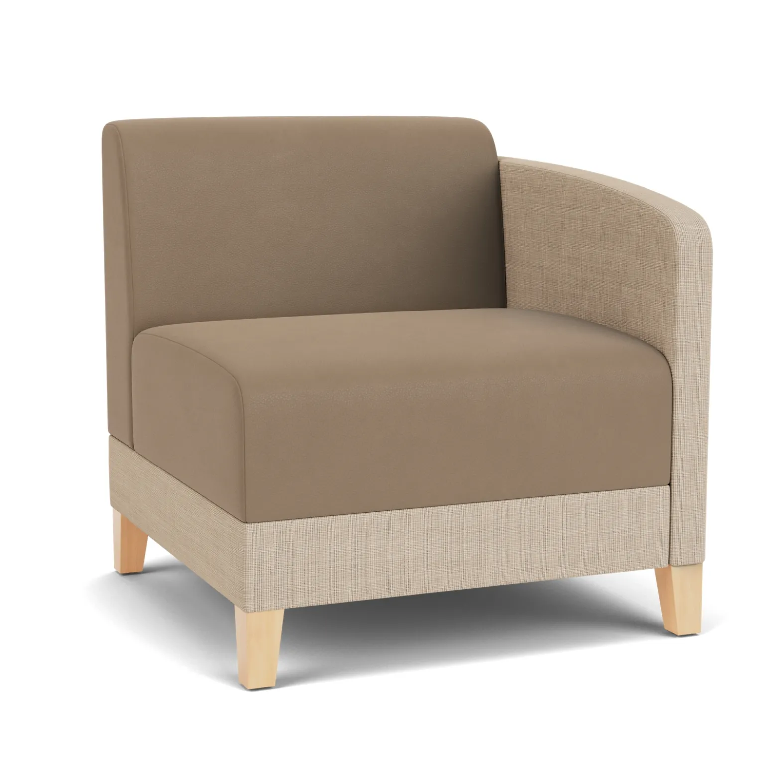 Social Left Arm Guest Chair in Premium Upholstery