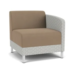Social Left Arm Guest Chair in Premium Upholstery