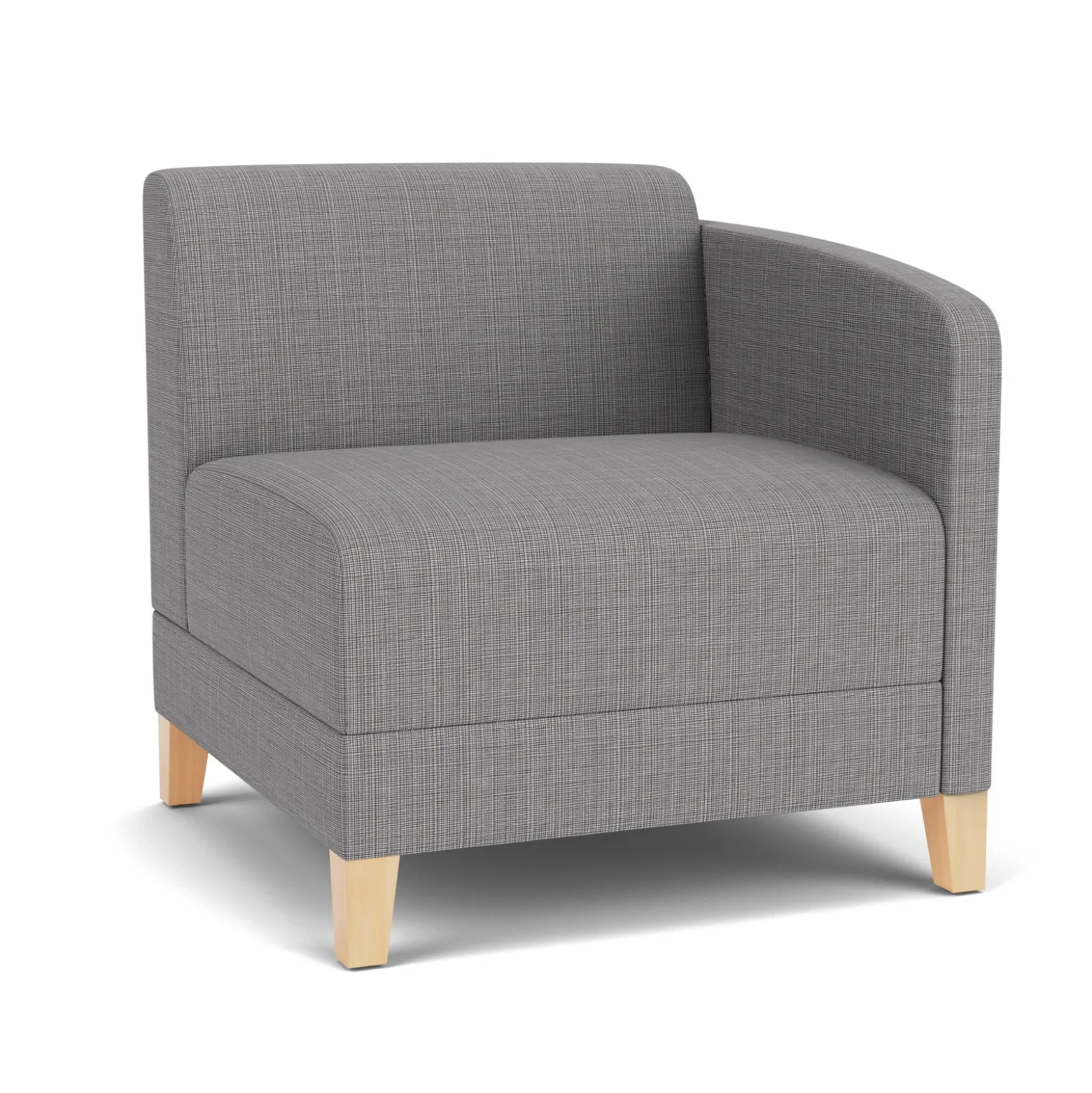 Social Left Arm Guest Chair in Premium Upholstery
