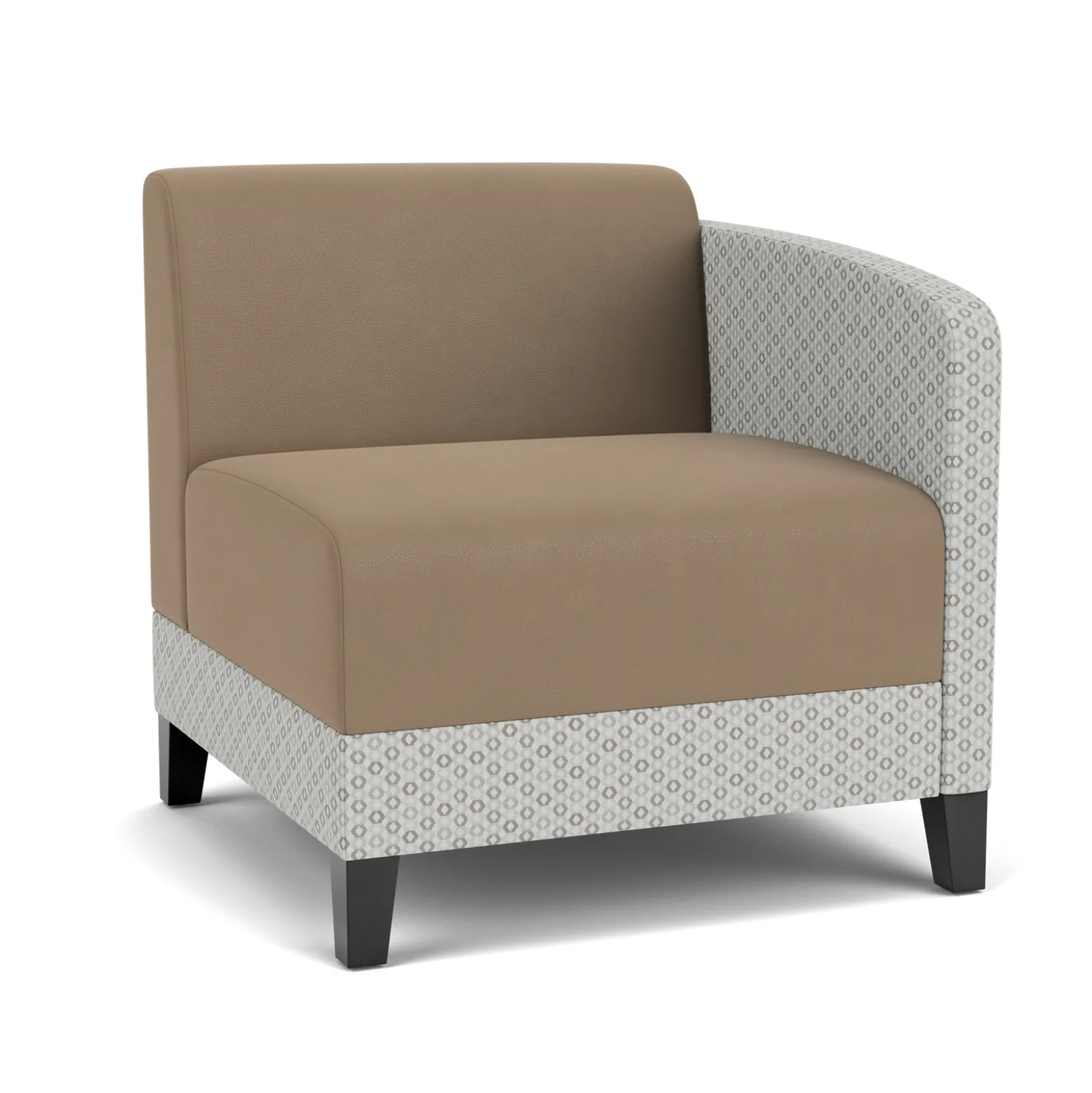 Social Left Arm Guest Chair in Premium Upholstery