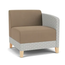 Social Left Arm Guest Chair in Premium Upholstery