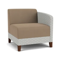 Social Left Arm Guest Chair in Premium Upholstery