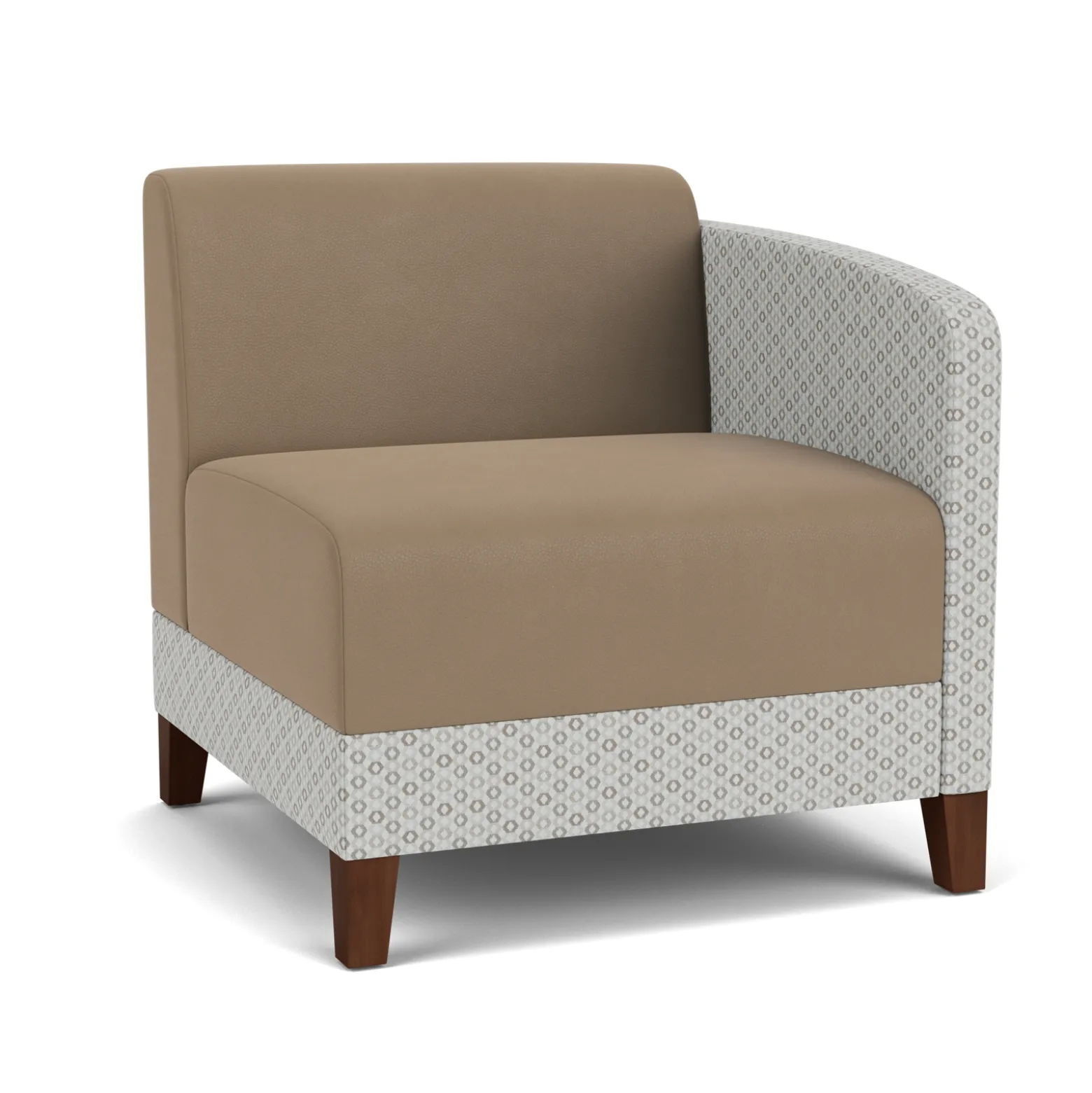 Social Left Arm Guest Chair in Premium Upholstery