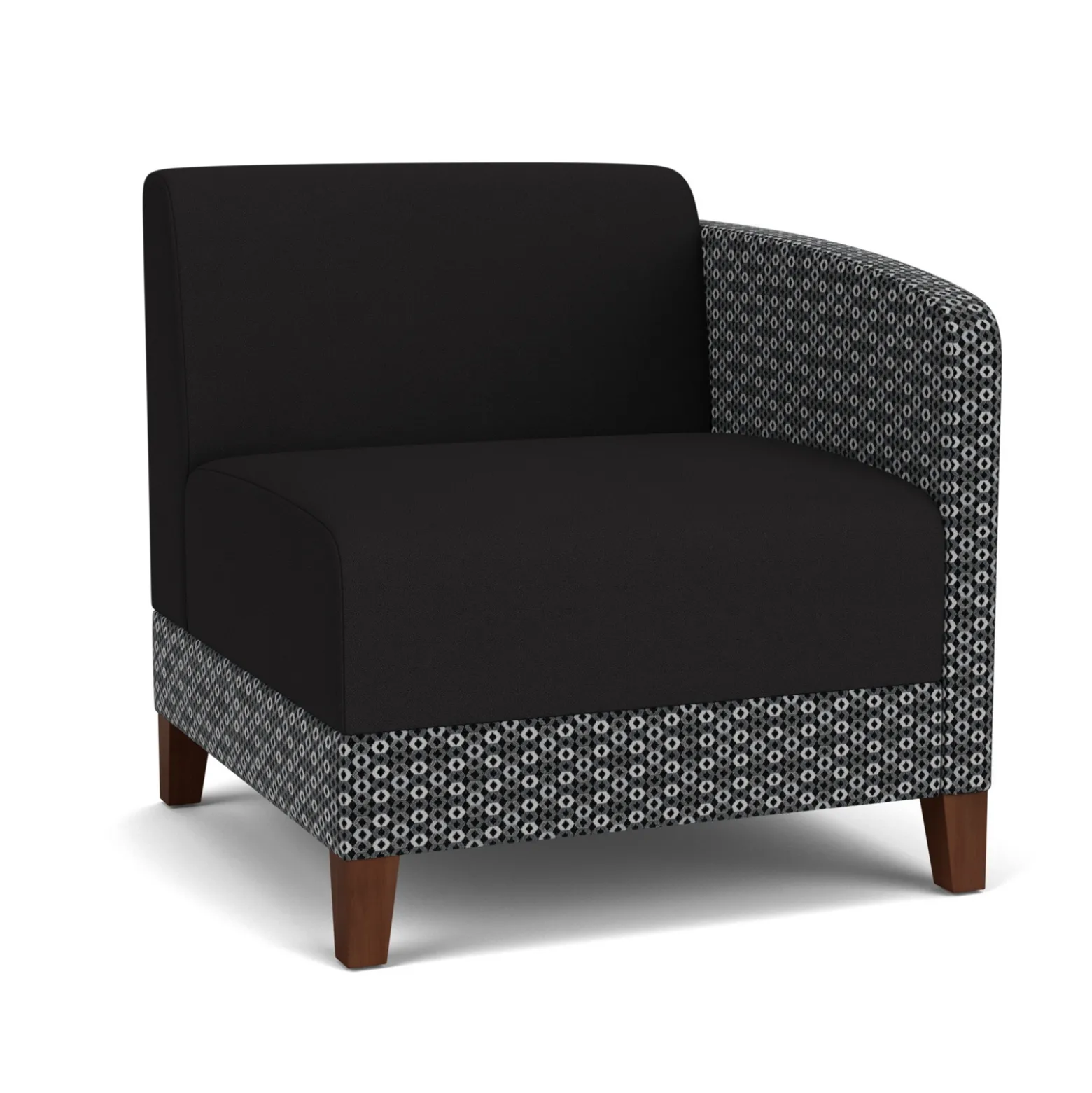 Social Left Arm Guest Chair in Premium Upholstery
