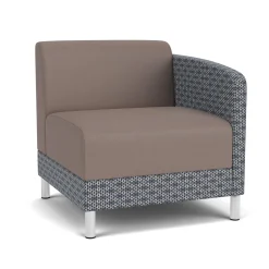 Social Left Arm Guest Chair in Premium Upholstery