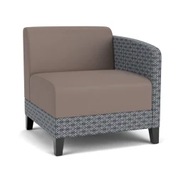 Social Left Arm Guest Chair in Premium Upholstery